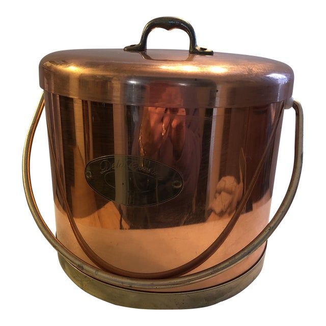 1980s Copper and Brass Ice Bucket Chairish