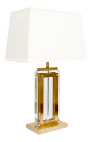 Pasargad Home Astoria Acrylic & Steel Table Lamp
