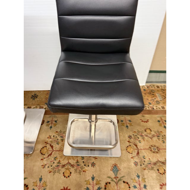 Black Zuri Furniture Lush Bar Stools, Set of Four For Sale - Image 8 of 12