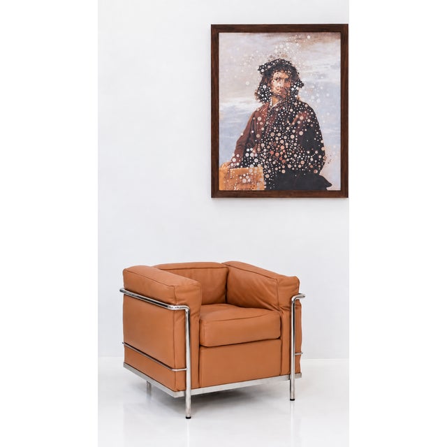 Modernist LC2 Lounge Chair in Brown Leather by Le Corbusier for Cassina, Italy, 1980 For Sale - Image 10 of 11