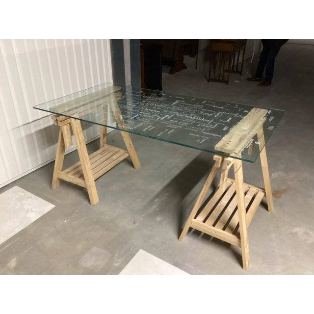 Mid-Century Modern French Glass “Love” Desk For Sale - Image 3 of 9