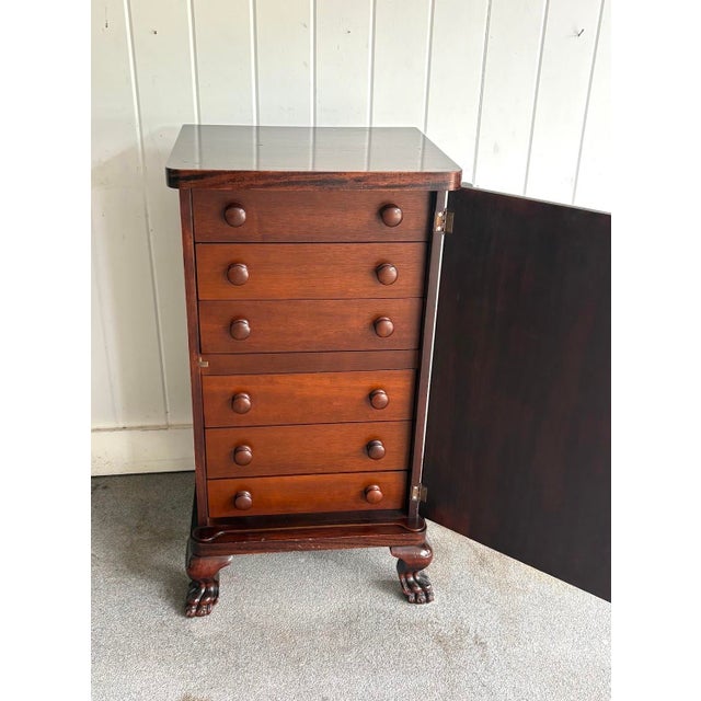 Early 20th Century Antique Clawfoot Music Cabinet For Sale - Image 5 of 6