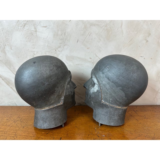 Vintage Hat Heads, 1920, Set of 2 For Sale - Image 4 of 11