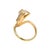 Gold 18k Yellow Gold Sculpted Female Figure Diamond Solitaire Ring, Size 6 For Sale - Image 8 of 11