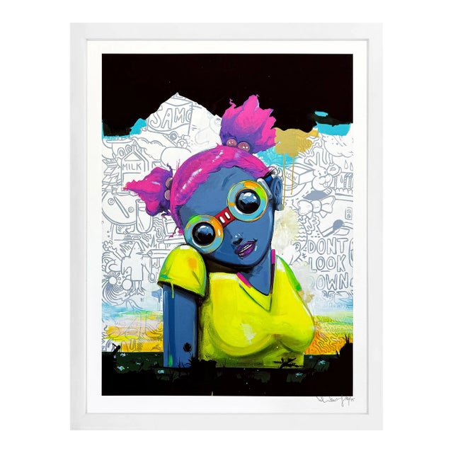 Hebru Brantley, No Gardens Pt. Ii, Screen Print, Signed Edition of 75, Framed, Street Art, 2016 For Sale