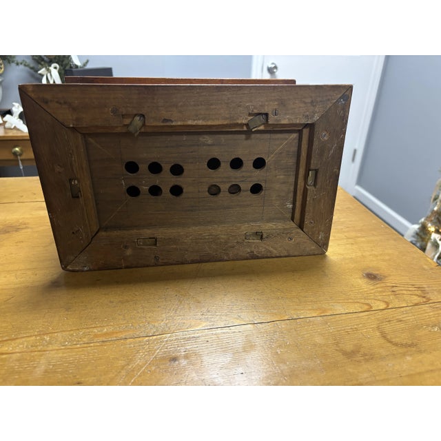 Early 20th Century Vintage English Carved Wood Humidor For Sale - Image 5 of 12