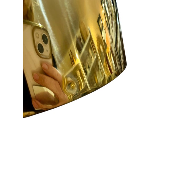 Vintage French Brass Art Deco Style Brass Finish Top Hat Ice Champagne Bucket Cooler For Sale - Image 16 of 18