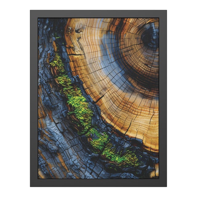 Mossy Tree Rings — Framed Fine Art Giclée Print For Sale