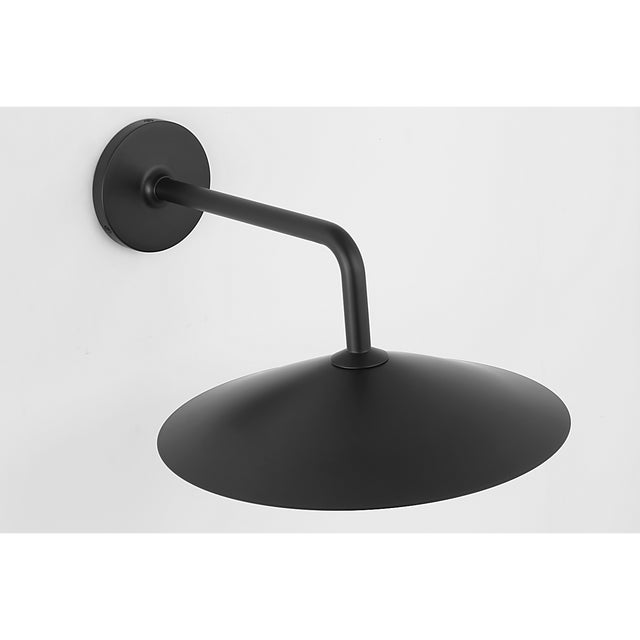 Metal Amber Lewis for Visual Comfort Signature Ponce 9" Sconce in Modern Iron with Modern Iron Shade For Sale - Image 7 of 11