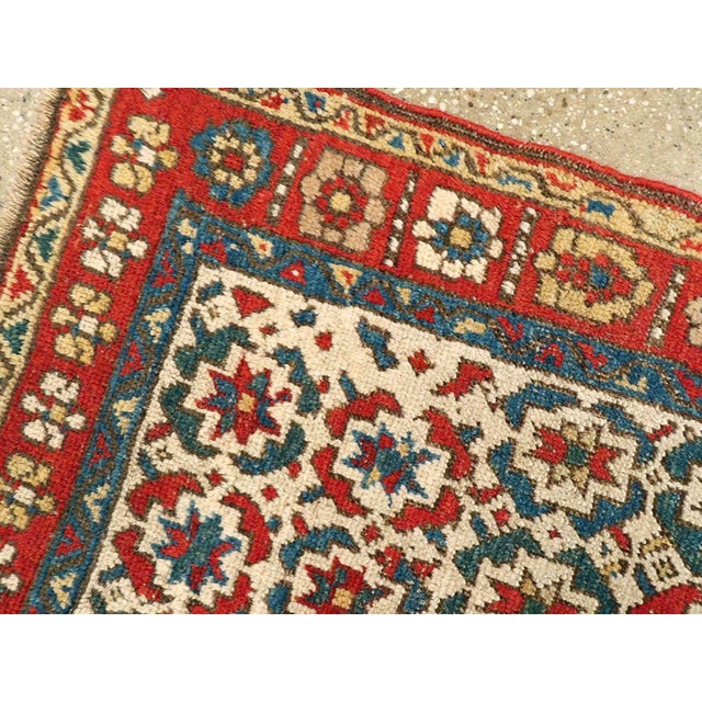 Textile Galerie Shabab Collection Early 20th Century Persian Kurd Bidjar Throw Rug For Sale - Image 7 of 8
