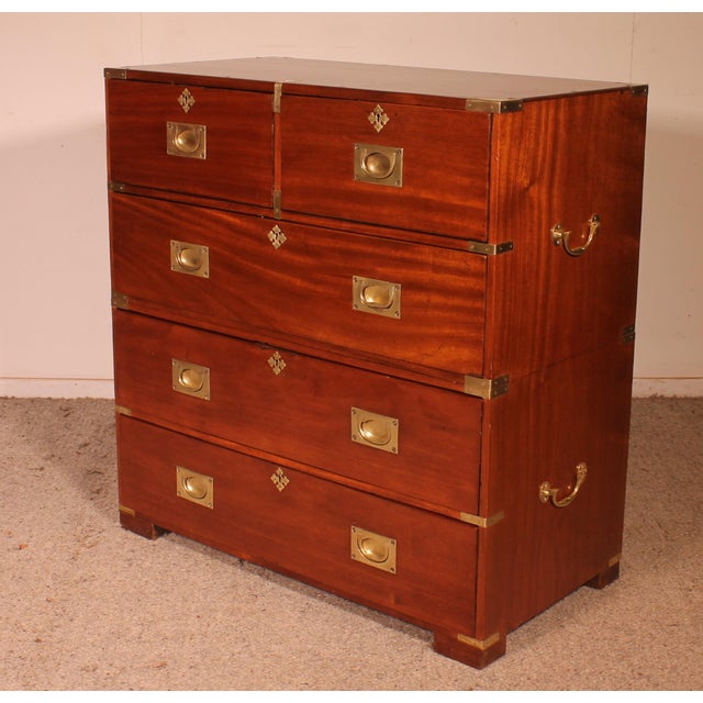 19th Century Naval Chest of Drawers in Light Mahogany For Sale - Image 10 of 13