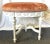 Wood Vintage French Oval Vanity Stool With New Velvet Upholstery For Sale - Image 7 of 12