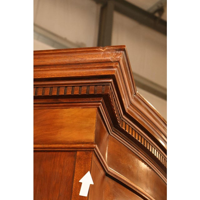 Baker Georgian Style Mahogany Bowfront China Cabinet For Sale - Image 15 of 18