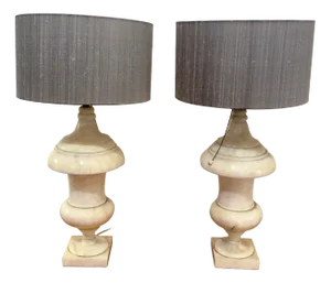 Marble Table Lamps, 1950s, Set of 2