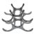Late 20th Century Eichholtz Alboran Attributed Style Polished Aluminum Six Bottle Modern Wine Rack For Sale