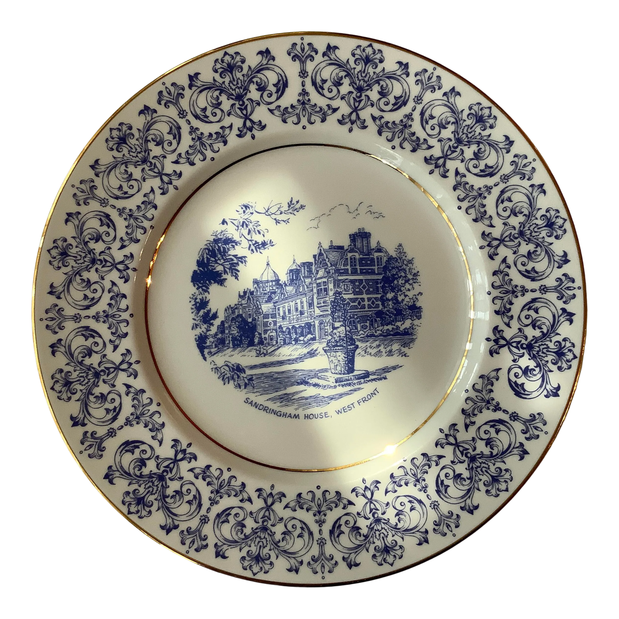 Vintage Sandringham House, West Front Plate | Chairish