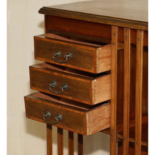 Victorian Walnut Revolving Bookcase with Drawers, 1880s For Sale - Image 12 of 14
