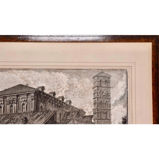 Basilica of San Lorenzo in Rome: A Framed 18th Century Etching by Piranesi, 1750 For Sale In San Francisco - Image 6 of 7
