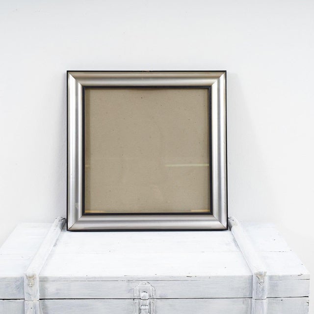 Vintage Frame in Wood with Silver Metal Effect For Sale - Image 3 of 3