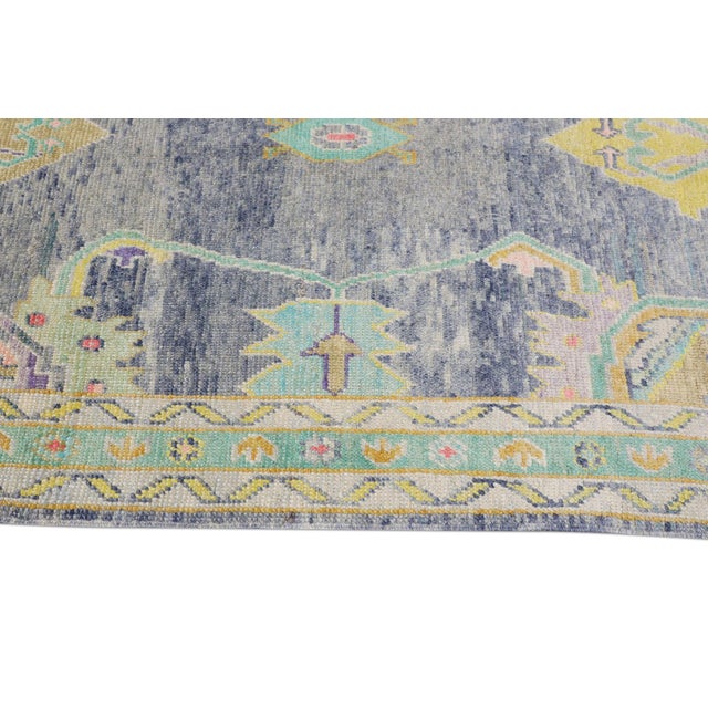Early 21st Century Oriental Hand Knotted Rug Turkish Oushak 5'7" x 6'11" For Sale - Image 5 of 9