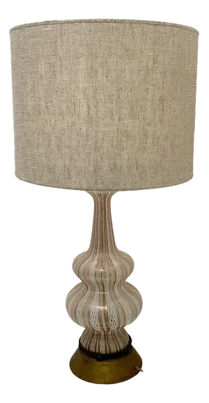 Mid-Century Modern Glass Table Lamp, 1950s