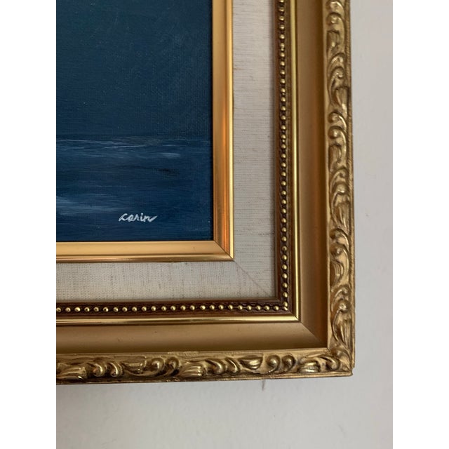 Contemporary Impressionist Style Seascape Painting on Canvas, Framed For Sale - Image 6 of 8