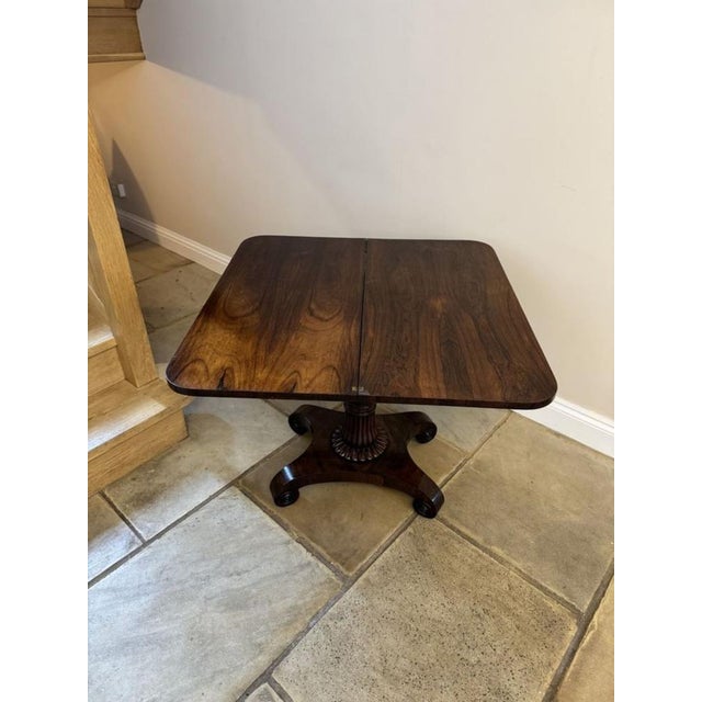Brown Antique Regency Rosewood Tea Table, 1830s For Sale - Image 8 of 14