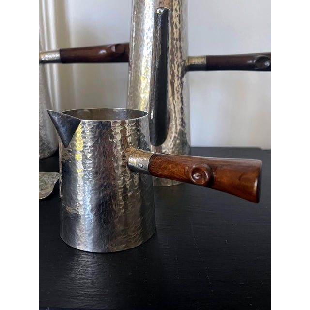 Mid 20th Century Peruvian Modernistic Sterling Silver Coffee Service Set - Set of 6 For Sale - Image 16 of 18