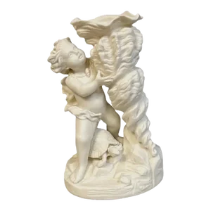 19th C. Parian Aesthetic Movement Vase by Anna Plenge, 1870