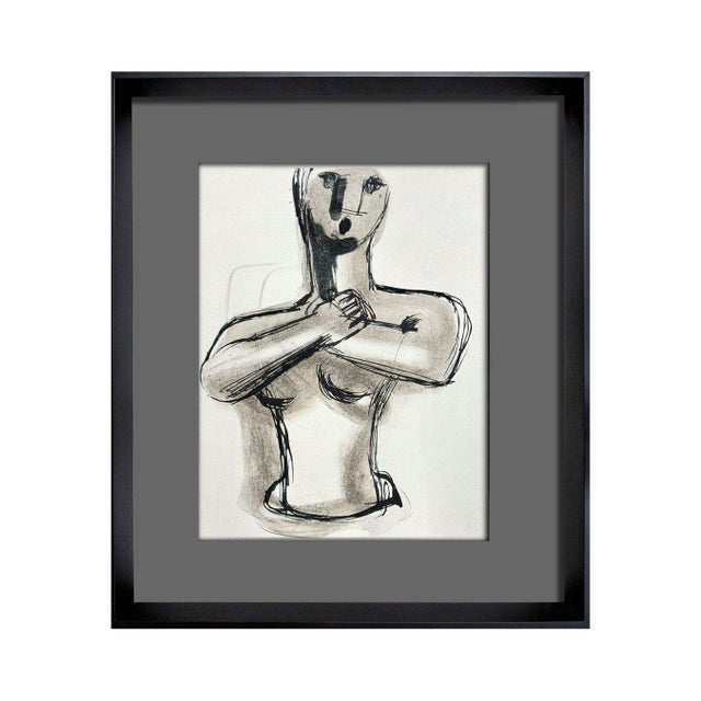 Henry Moore Henry Moore Lithograph Limited Edition 2/250 ~Clasped Hands ~ Frame Included For Sale - Image 4 of 5