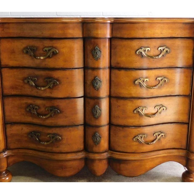 Late 20th Century Furniture Traditional 8-Drawer Fruitwood Dresser/Chest of Drawers For Sale - Image 9 of 17