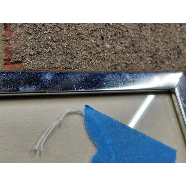 Black Framed Signed J. Akston "Wreckage on the High Sea, 1974" Acrylic & Oil on Paper For Sale - Image 8 of 12