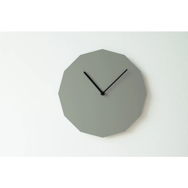 Contemporary Twelve Wall Clock in Grey by Neo/Craft For Sale - Image 3 of 3
