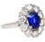 1.89 Carat Oval Kashmir Blue Sapphire & Diamond Platinum Art Deco Vintage Ring For Sale - Image 11 of 13