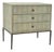 Ironies “Breton” Wide Faux Shagreen Three-Drawer Bedside Table / Commode For Sale