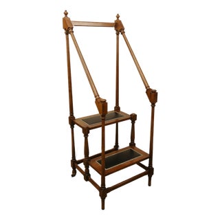 Wood Library Step Stand For Sale