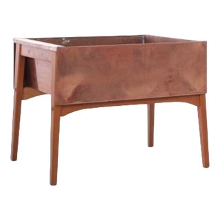 Mid-Century Scandinavian Modern Planter in Copper, 1960s For Sale