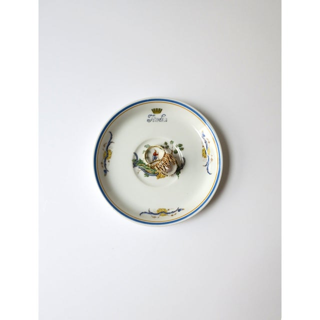 Mid 20th Century Italian Richard Ginori Porcelain Jewelry Dish Chinoiserie Italia For Sale - Image 5 of 9