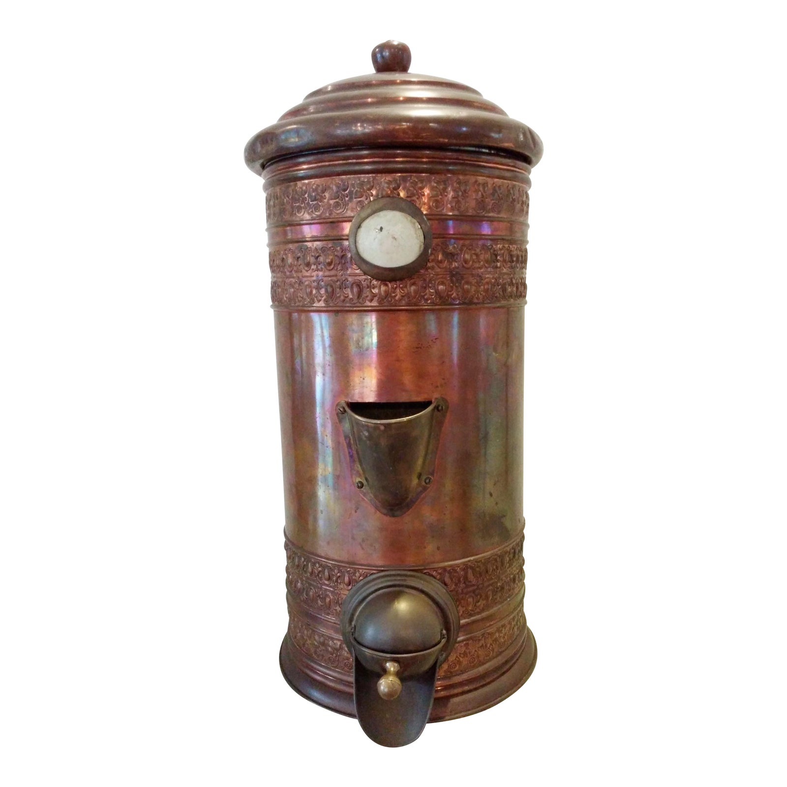 Antique Copper Coffee Bean Dispenser Chairish