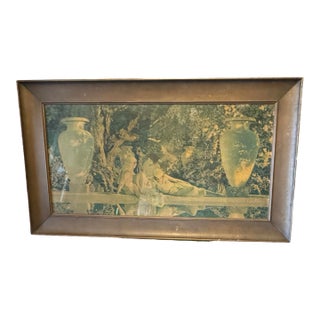Vintage Maxfield Parrish Large Garden of Allah Framed Print For Sale