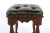 Late 19th Century English Arts & Crafts Tufted Dark Leather Square Stool For Sale - Image 10 of 11