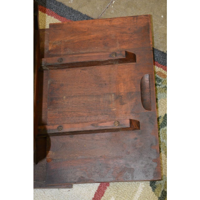 1940s Attributed to Kittinger Carved Walnut Wooden Coffee Table W/ Extending Leaves For Sale - Image 14 of 15
