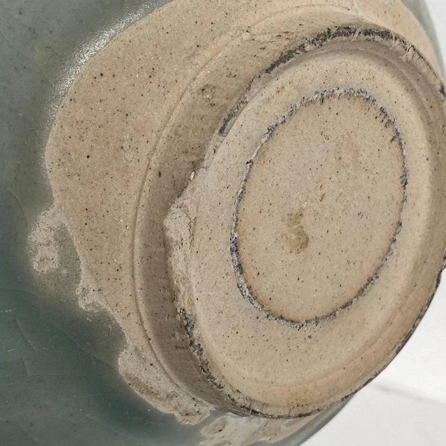 Large Thai Sawankhalok Celadon Stoneware Bowl For Sale - Image 11 of 12