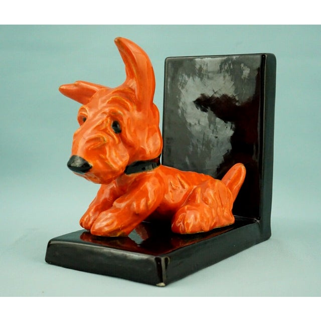Art Deco Ceramic Scotch Terrier Bookends by Ida Meisinger for Goldscheider, Austria, 1920s, Set of 2 For Sale - Image 16 of 18