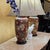 Vintage Burgundy Floral Chinoiserie Ceramic Ginger Jar Table Lamps With Shades - Pair For Sale - Image 17 of 18