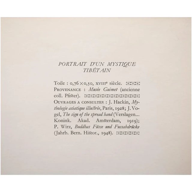 1954 Portrait of a Tibetan Mystic, First Edition Parisian Full-Color Print For Sale In Dallas - Image 6 of 9