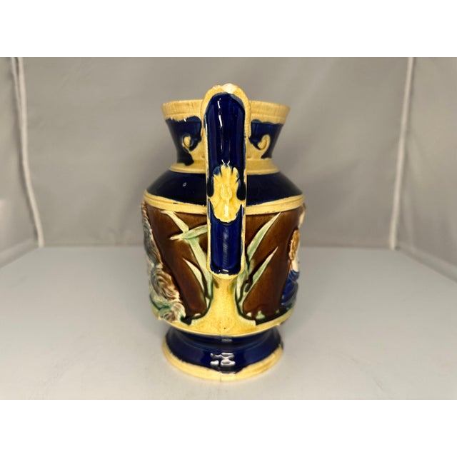 Thomas Forester 19th Century Thomas Forester Majolica Pitcher: "Say Please" Child & Dog, c. 1865-1880 For Sale - Image 4 of 10