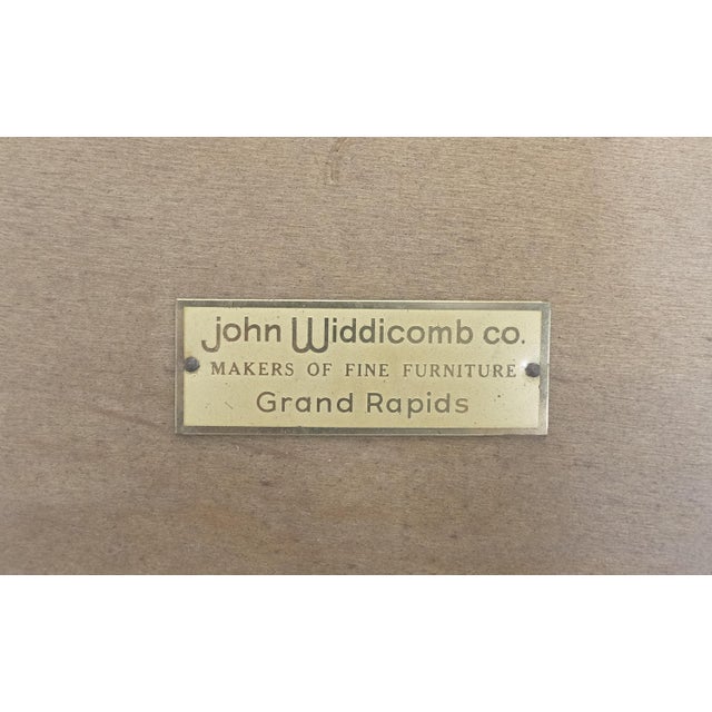 Late 20th Century Widdicomb Round Brass Gallery Top Fluted Legs Lamp Side Table on Casters MINT For Sale - Image 5 of 13