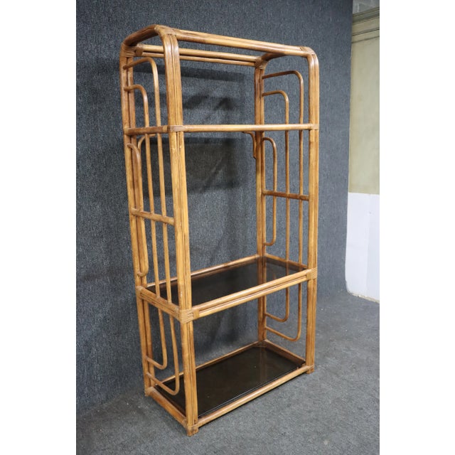 1970s Mid Century Faux Bamboo Etagere For Sale - Image 5 of 9