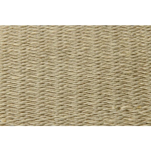 Beige Beige Striped Hemp Runner Rug For Sale - Image 8 of 18
